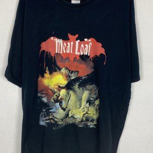 00s Vintage Meat Loaf 2007 Three Bats Tour T-shirt In Black